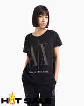 T-Shirt Women Black Armani Exchange Camiseta